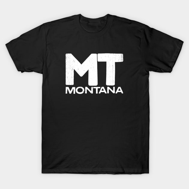 MT Montana State Vintage Typography T-Shirt by Commykaze